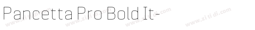 Pancetta Pro Bold It字体转换